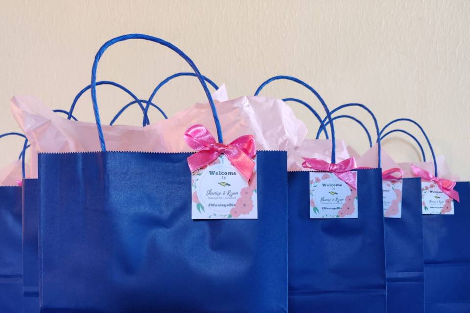 Themed welcome bags
