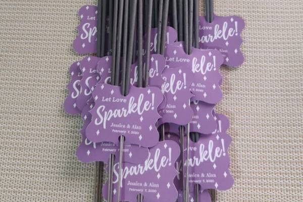 Sparklers with Purple tags