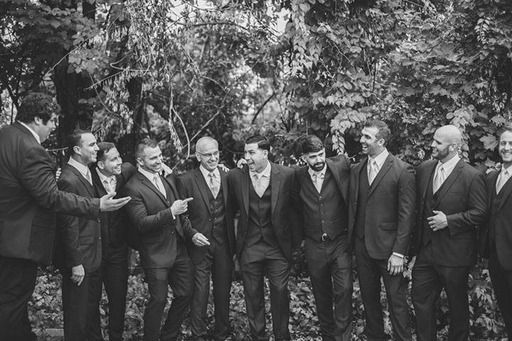 Groomsmen pose