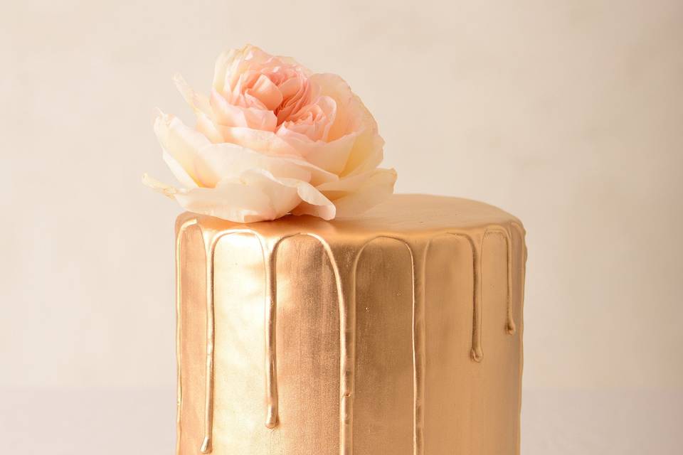 Gold Drip Cake