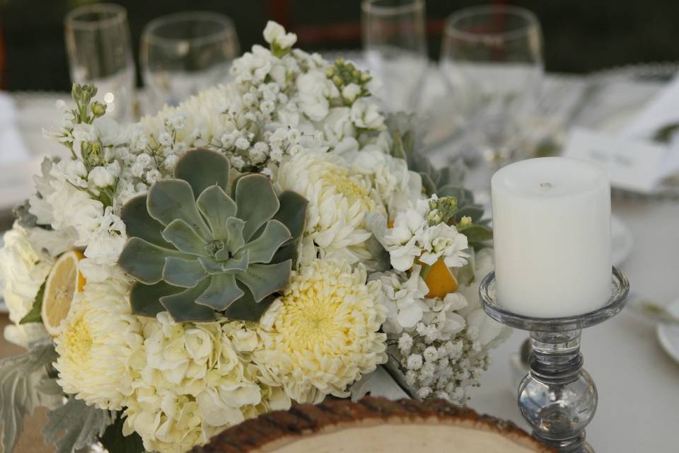 Table with centerpiece