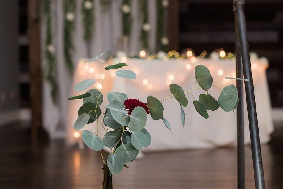 Details of decor for a wedding