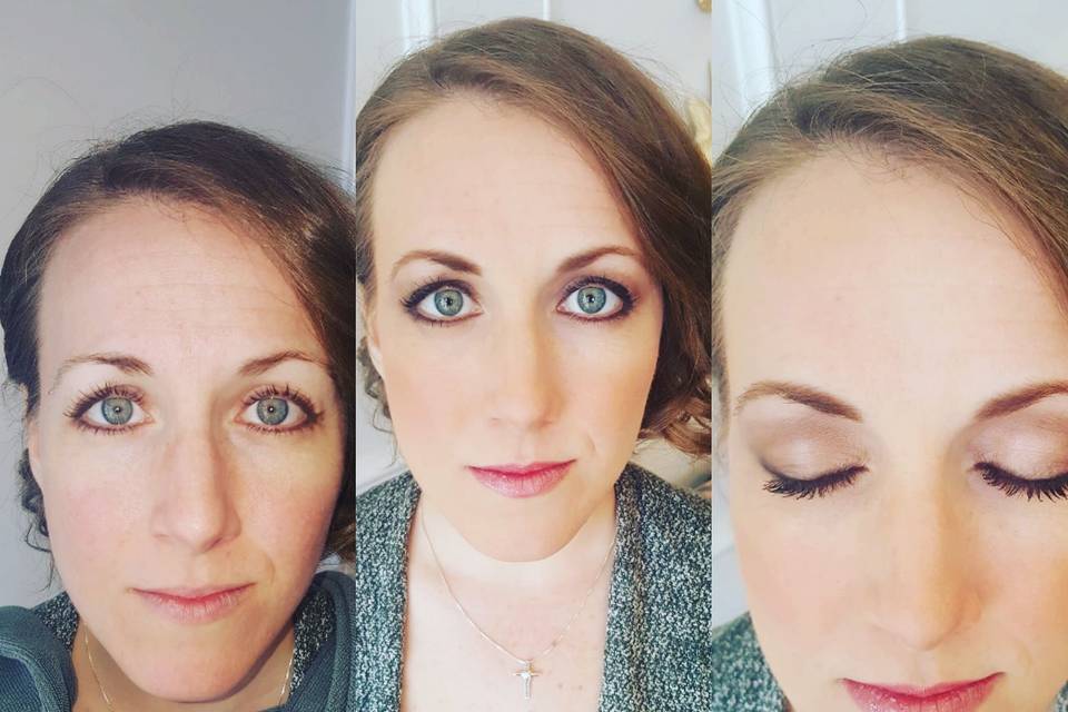 Before and after bridal party guest