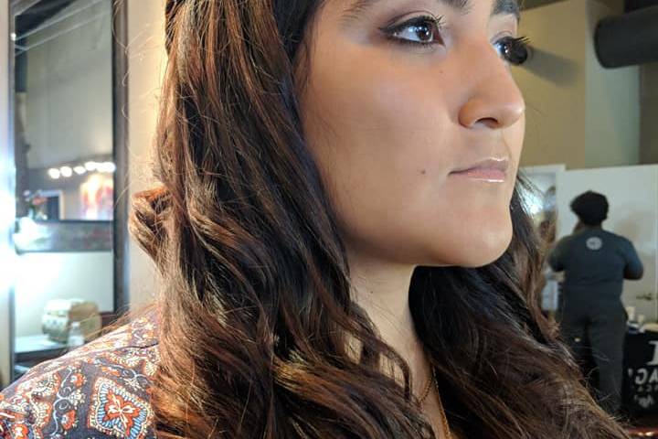 Makeup and hairstyle
