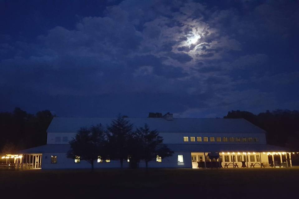 Main building at night
