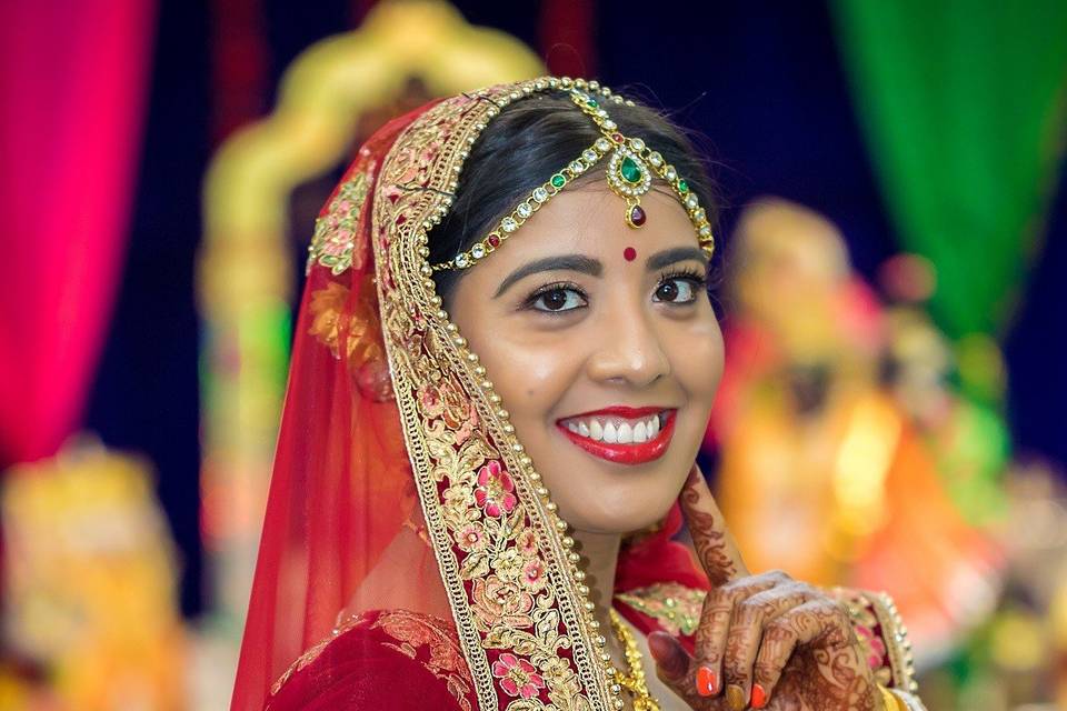 The bride has a swag