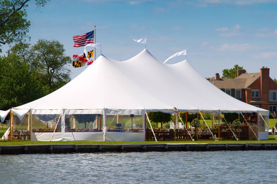 Sailcloth with Wooden Poles