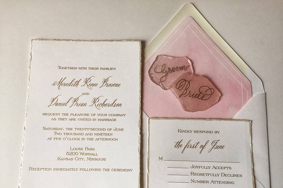 Deckled Edge invitation