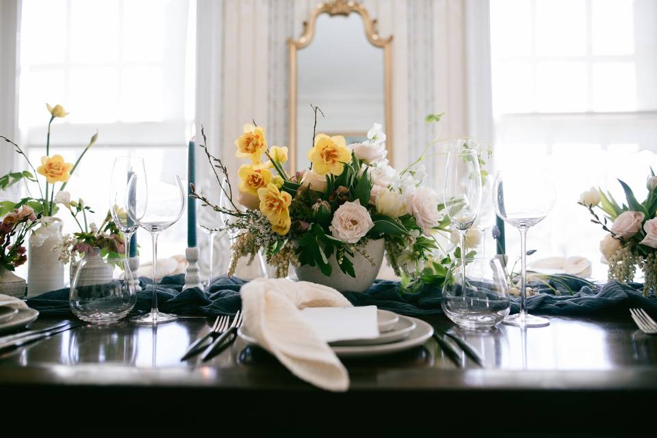 Spring tablescape