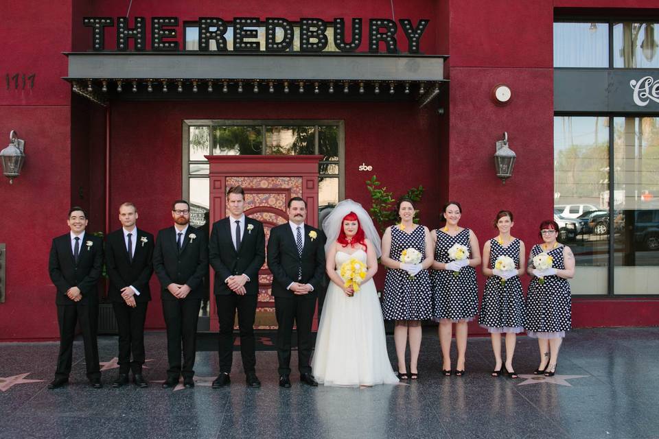 Bridal bouquet for bold bride in yellow and white.