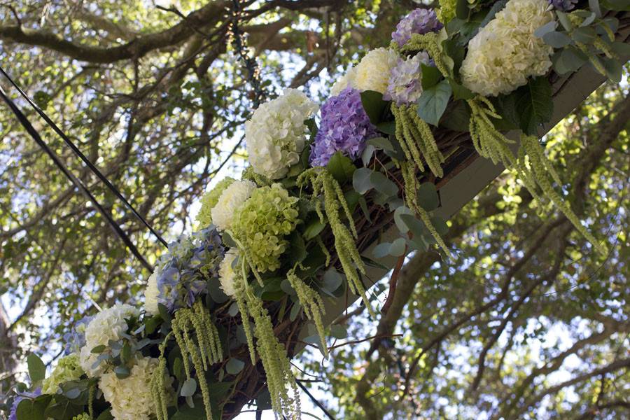 Periwinkle wedding in Malibu.