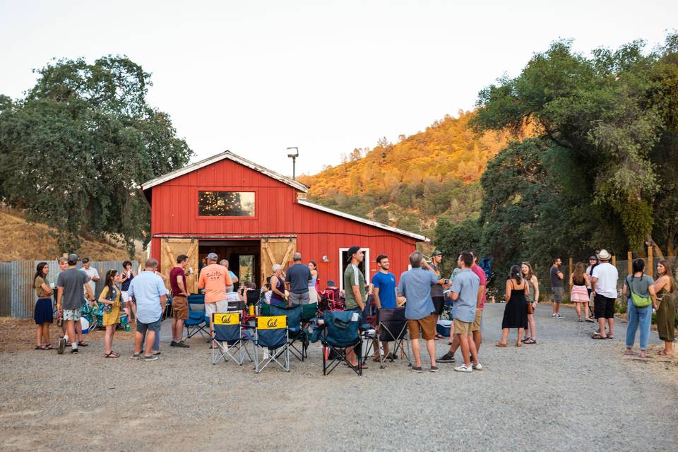 Front side of The Red Barn