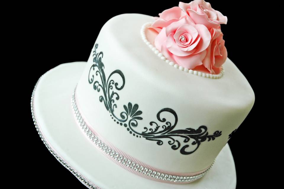 Romantic anniversary cake.