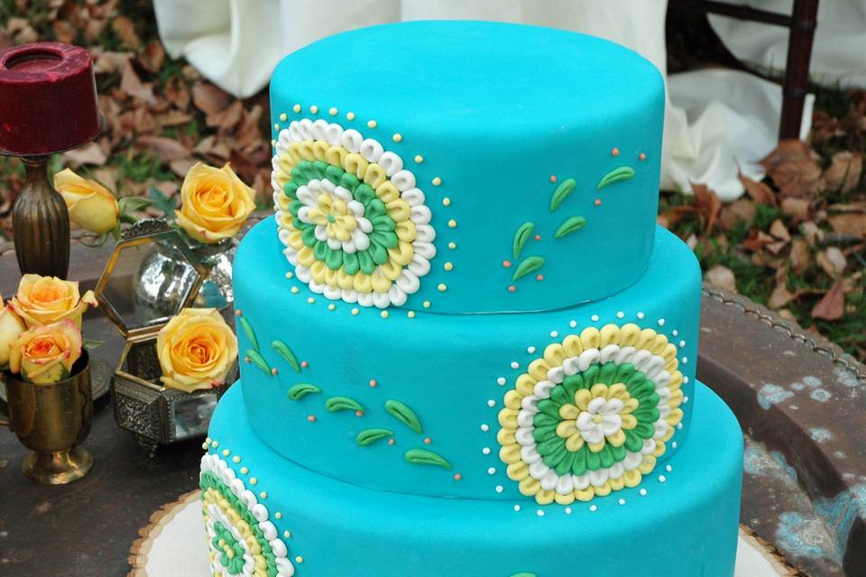 Boho style wedding cake