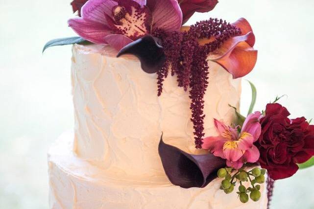 Buttercream Flowered Cake