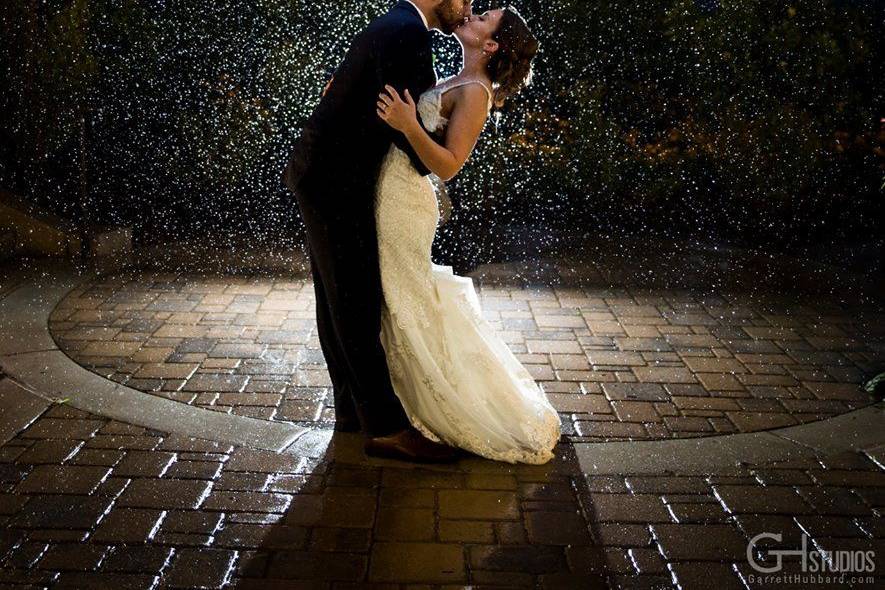 Kissing in the rain