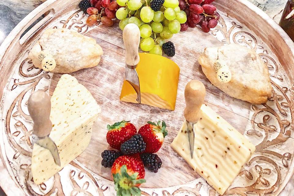 Cheese and fruits