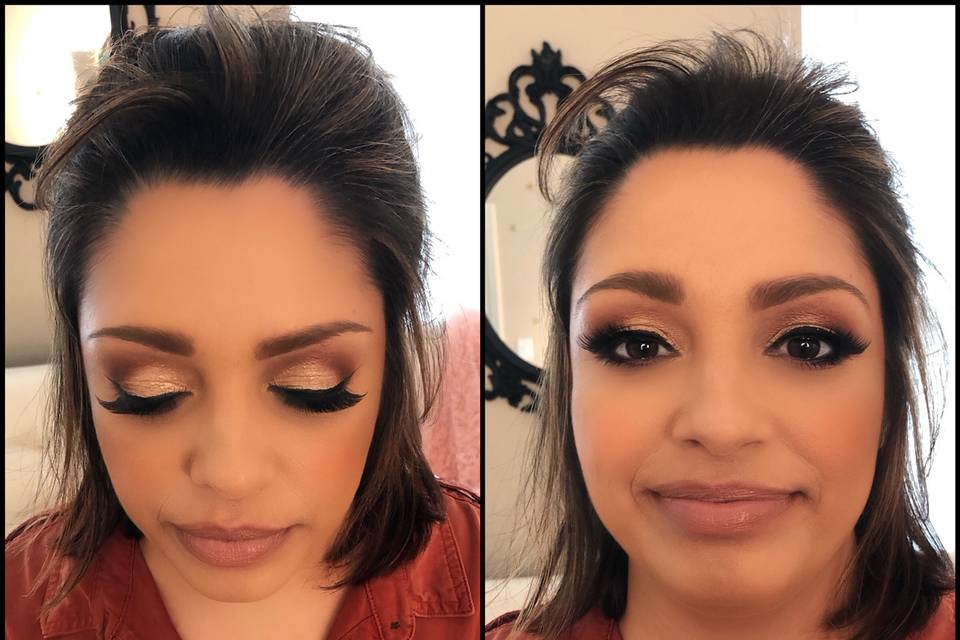 Brown smokey eye