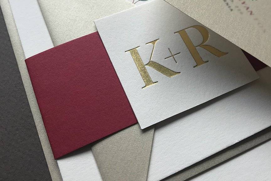Luxurious, gold foil stamp
