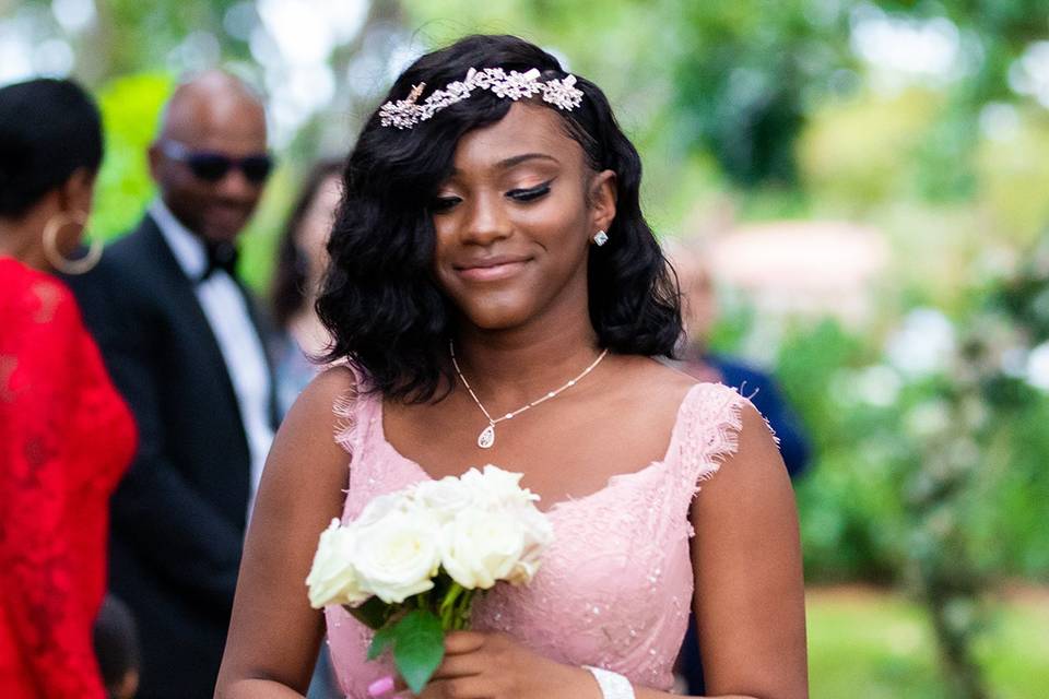 Bridesmaids in beautiful dress