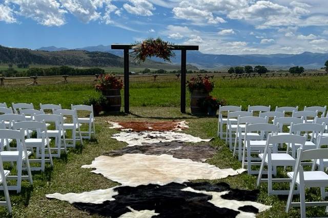 Outdoor wedding area