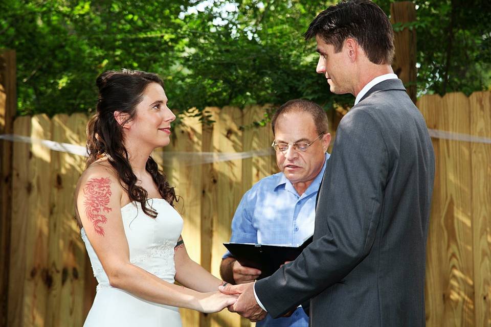 Backyard ceremony