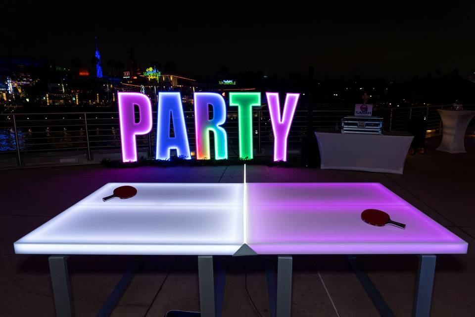 LED Battery PingPong Table