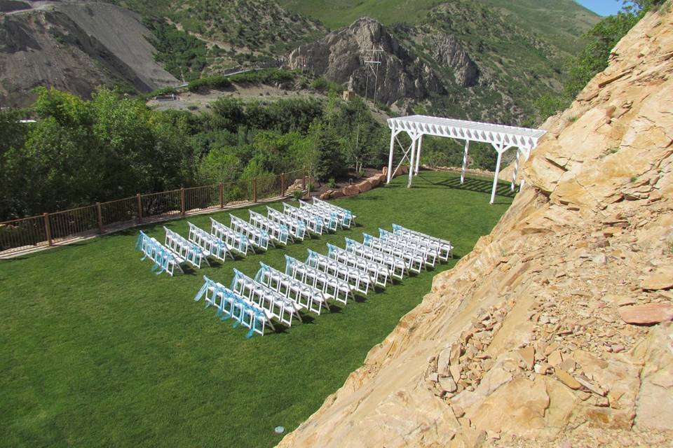 Wedding ceremony area set-up