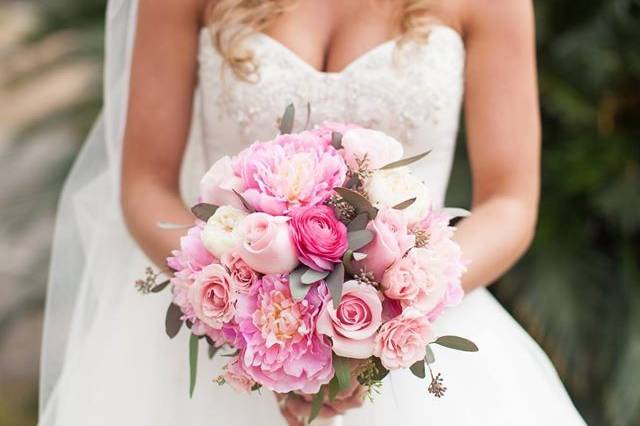 Bride holding a bouquet