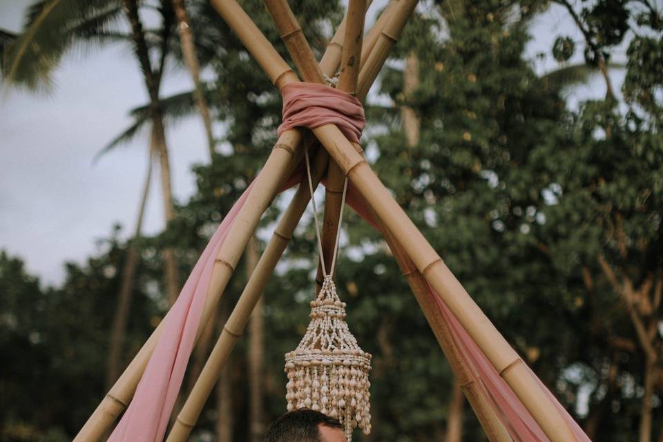 Hanging Shell Chandeliers