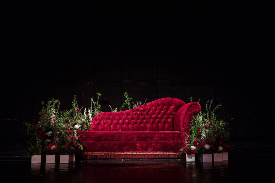 Red Chaise Lounger Sofa