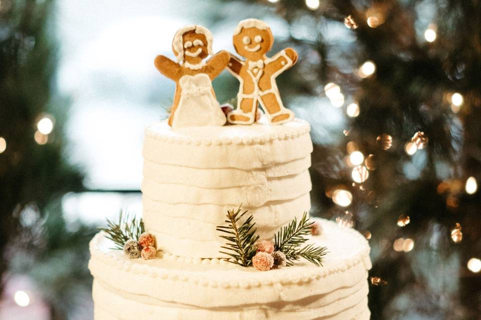 Winter wedding cake