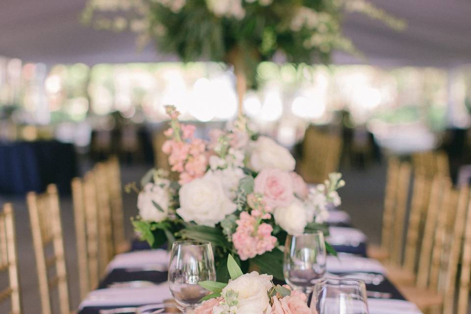 Elegant spring tent wedding