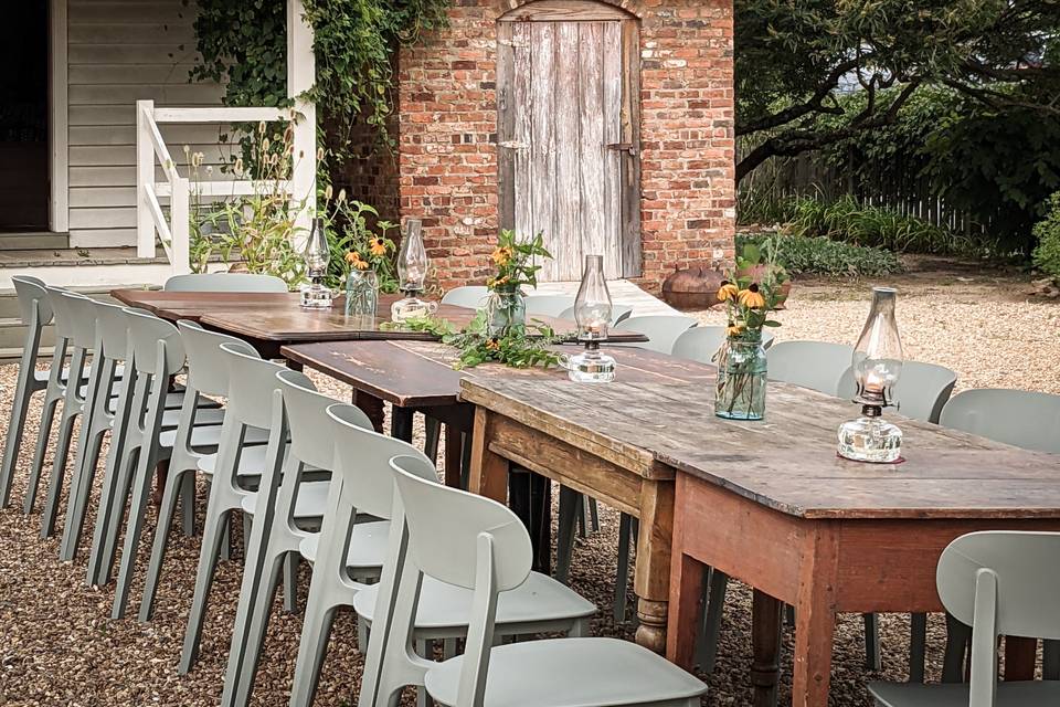 Farmhouse tables for rent