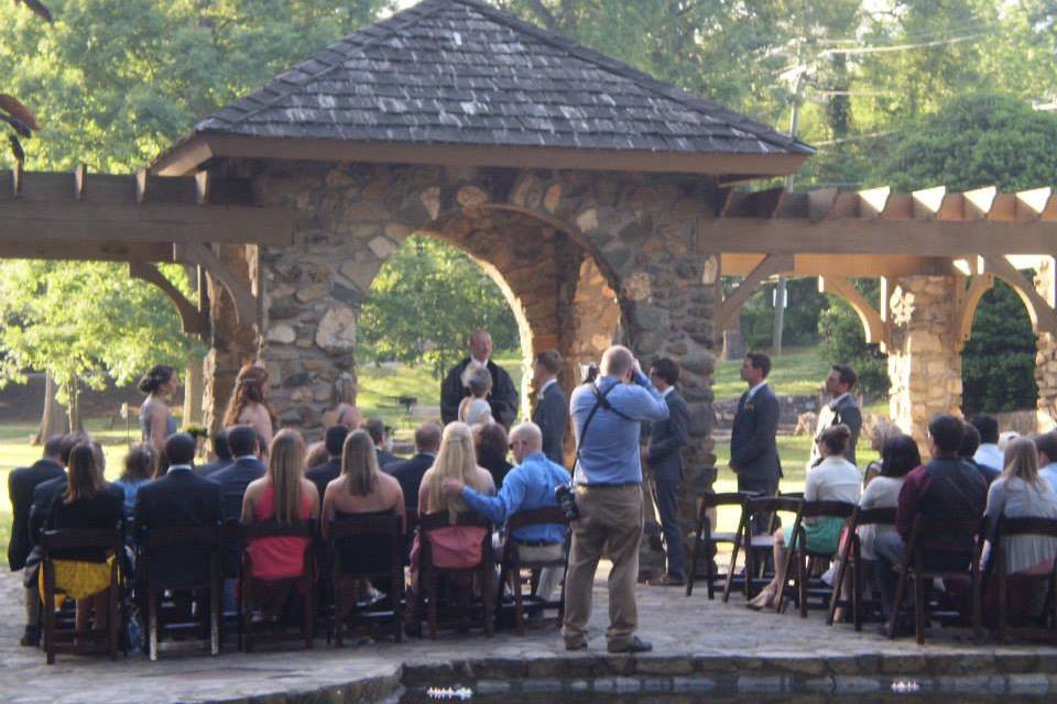 Outdoor wedding ceremony