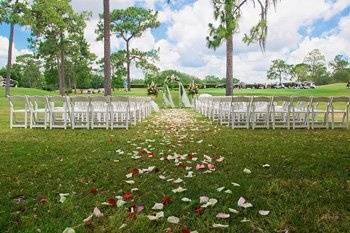 Outdoor wedding setup