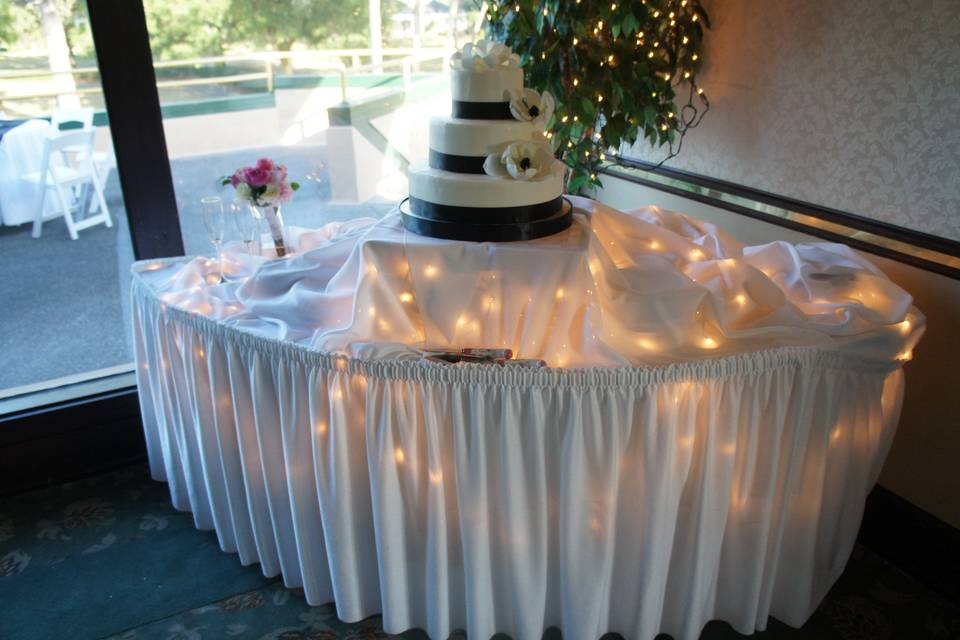 Wedding cake setup