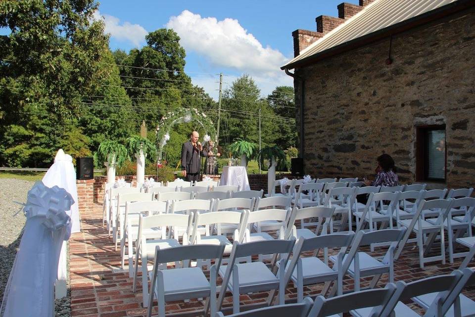 Wedding ceremony area