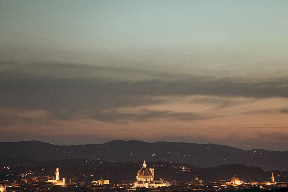 Wedding with view of Florence