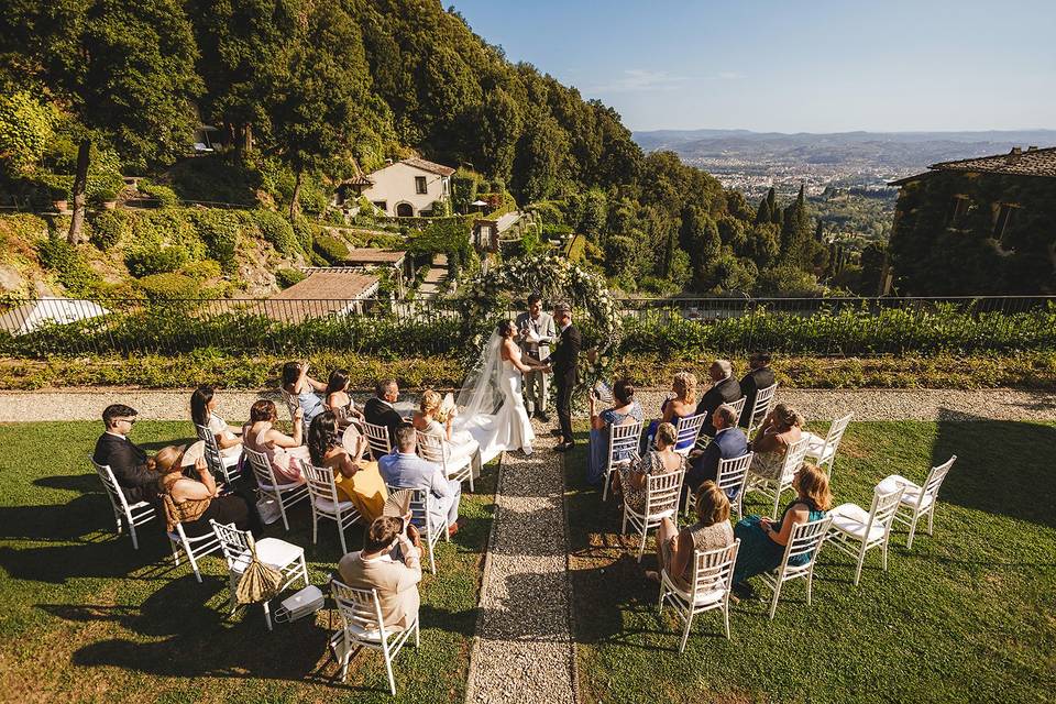Ceremony with Florence view