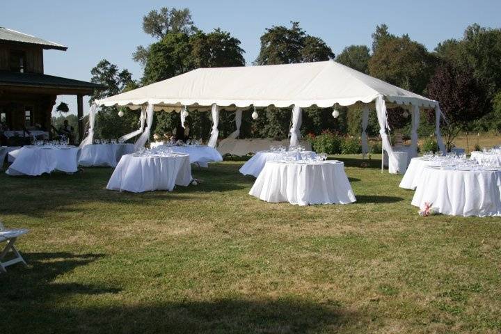 Event tent and tables