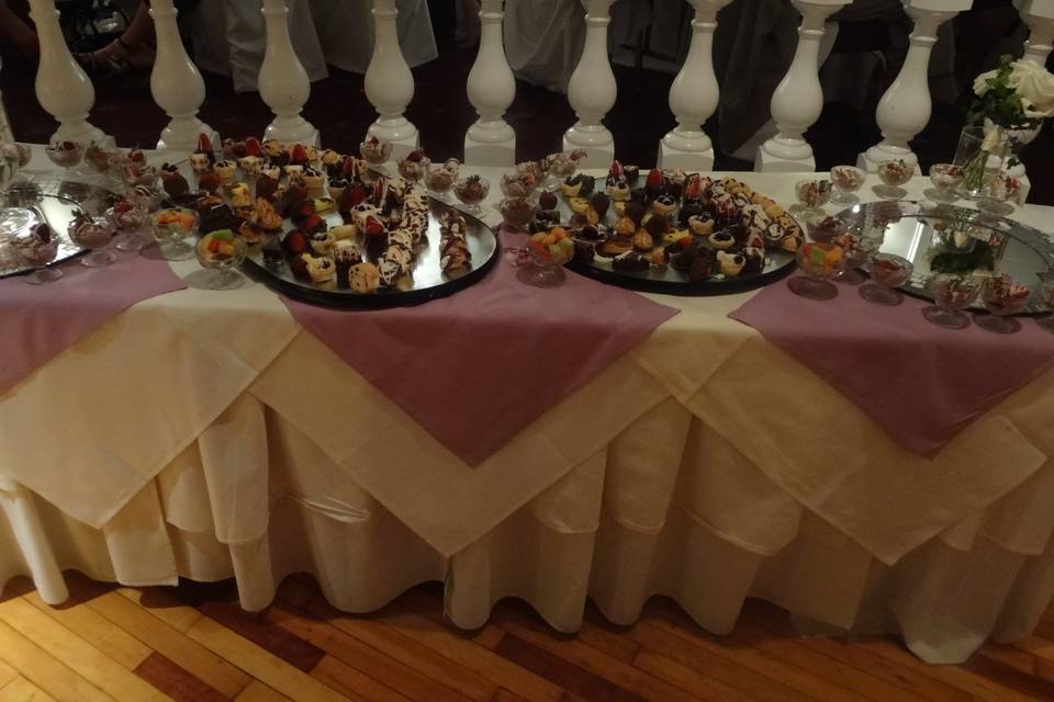 dessert table