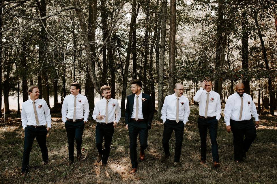 Groom with groomsmen