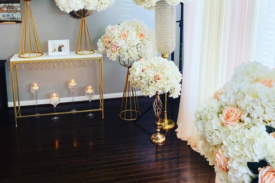 Flowers and candles - romantic
