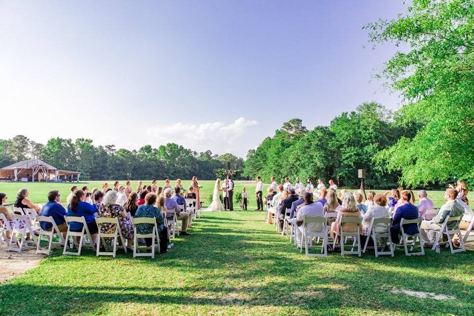 Pond side wedding