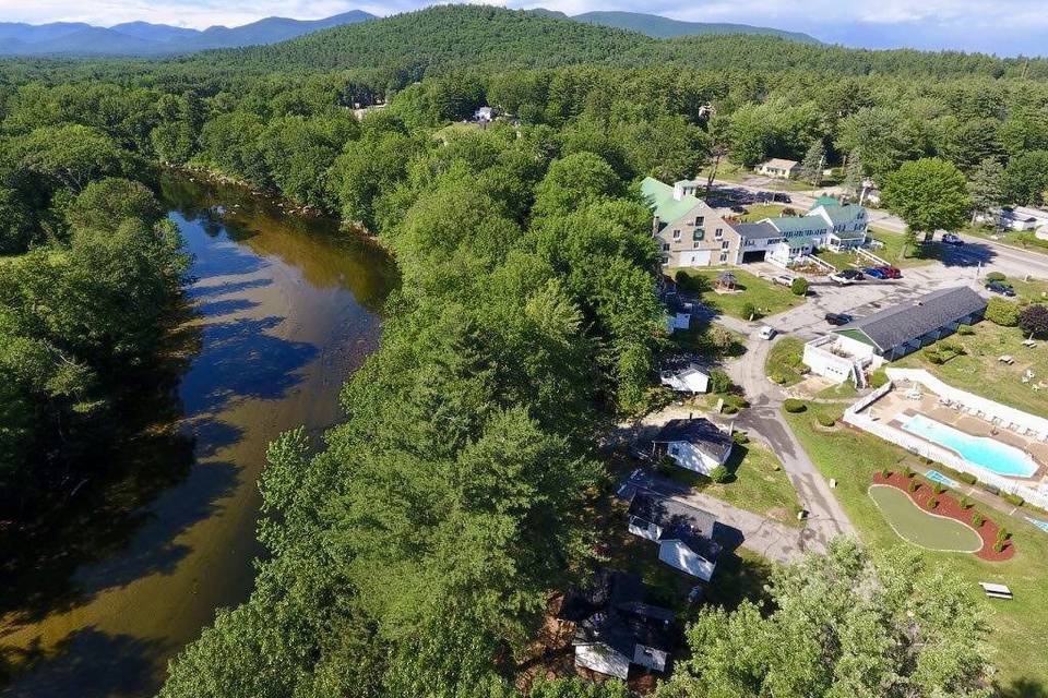 Aerial view of the property