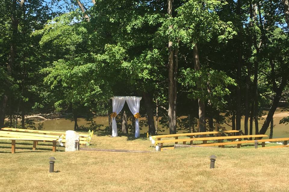 Outdoor ceremony setup