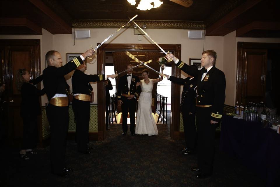 Entering the reception