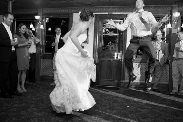 Newlyweds on the dance floor