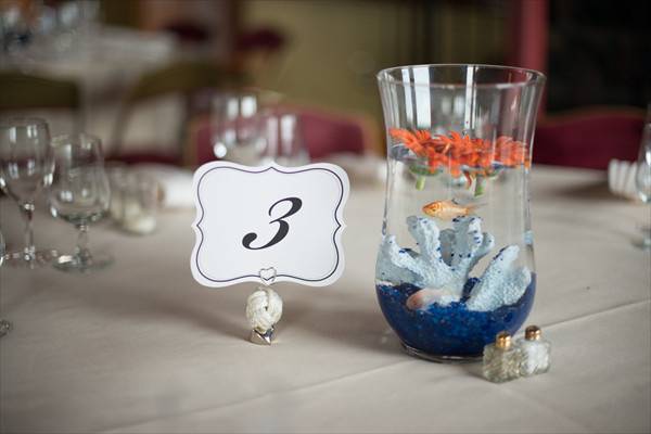 Table number and centerpiece